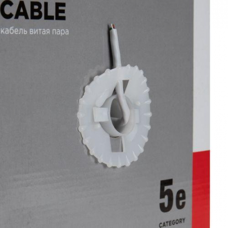01-0043 Кабель витая пара U/UTP кат.5E 4х2х24AWG solid CU PVC сер. (м) Rexant 