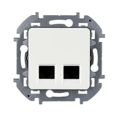 673835 Розетка компьютерная 2-м Inspiria RJ45 кат.5E UTP бел. Leg 