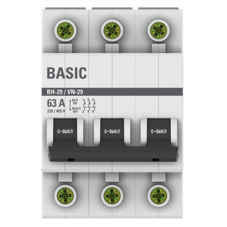 SL29-3-63-bas Выключатель нагрузки 3п 63А ВН-29 Basic EKF 