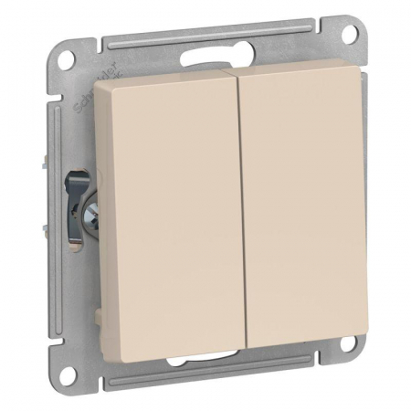 ATN000265 Переключатель проходной 2-кл. СП AtlasDesign 10А IP20 (сх. 6/2) 10AX механизм беж. SE 