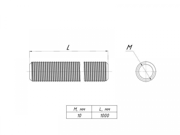 shpm10x1000 Шпилька М10x1000 EKF 