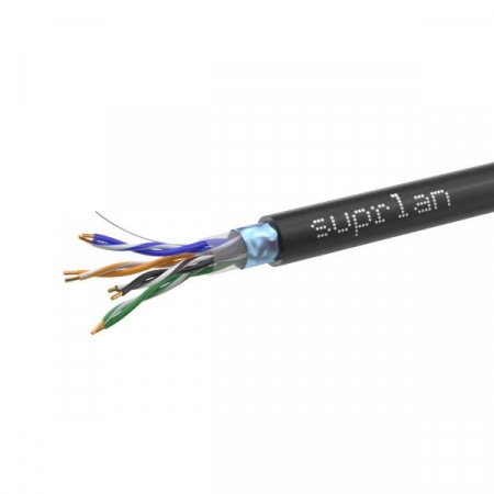 01-1010-4 Кабель витая пара F/UTP кат.5E 4х2х0.51 solid Cu PE Out Premium (м) SUPRLAN 