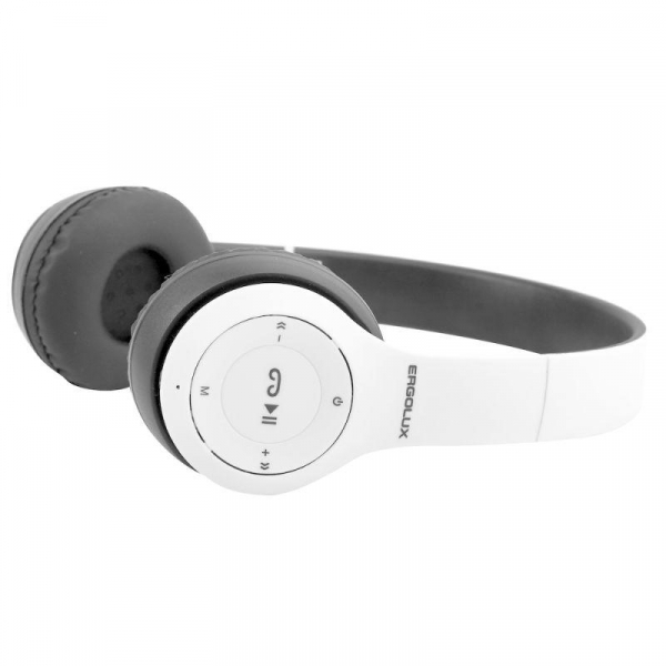 15356 Наушники накладные с микрофоном беспроводные ELX-BTHP01-C01 FM MP3 коробка бел. ERGOLUX 