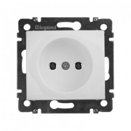 774416 Розетка 1-м СП Valena 16А IP21 без заземл. на винтах механизм бел. IEK 