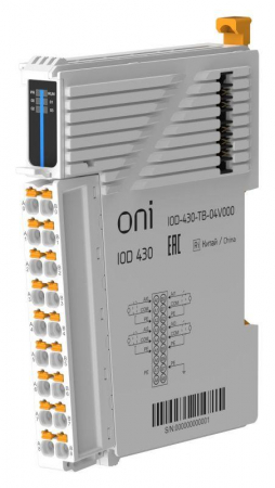 IOD-430-TB-04V000 Модуль аналогового ввода IOD 430 4 сигнала напряжения ONI 