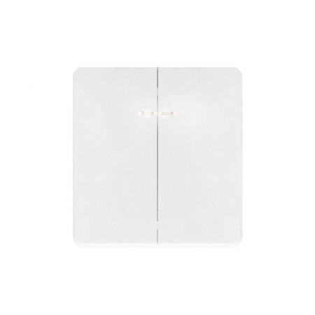 KR-78-0714-1 Выключатель 2-кл. СП ROUND MIELE 10А с подсветкой перламутр Kranz 