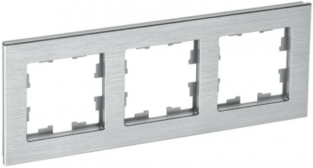 BR-M32-M-K47 Рамка 3-м BRITE РУ-3-1-БрА металл алюм. IEK 