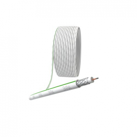 Б0044608 Кабель коаксиальный SAT 703 B.CCS/оплетка Al 75проц. PVC Simple 75Ом бел. (м) Эра 