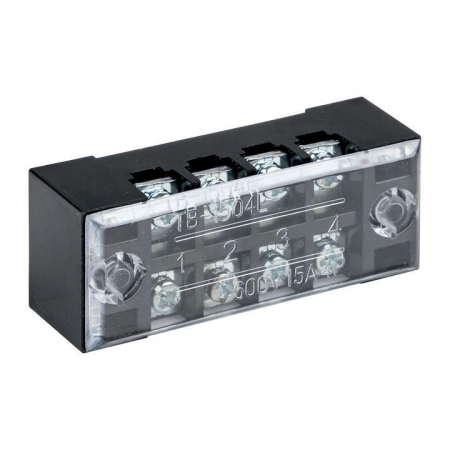 tb-1504 Терминал клеммный TB-1504 до 1.5кв.мм 15А 4 клеммные пары EKF 