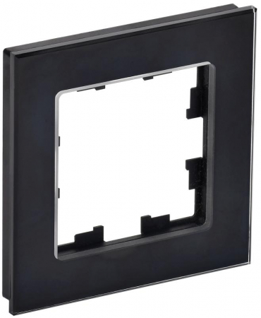 BR-M12-G-K02 Рамка 1-м BRITE РУ-1-2-БрЧ стекло черн. IEK 