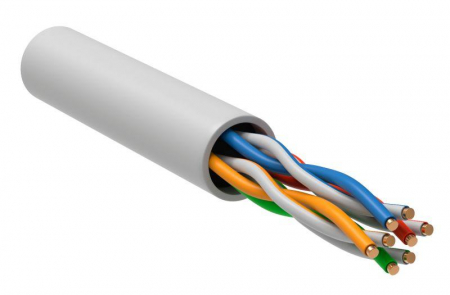 BC1-C5E04-128-305-G Кабель витая пара U/UTP кат.5E 4х2х24AWG solid LSZH бел. (м) GENERICA 