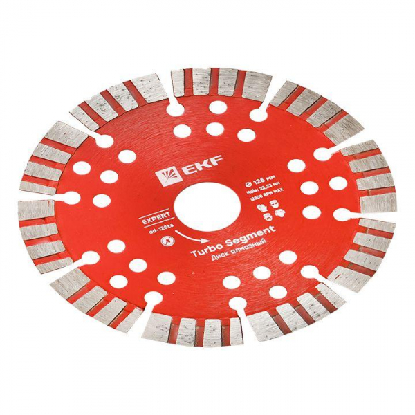 dd-125ts Диск алмазный Turbo Segment 125х22.23мм Expert EKF 