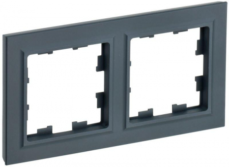 BR-M22-K53 Рамка 2-м BRITE РУ-2-БрГ графит IEK 