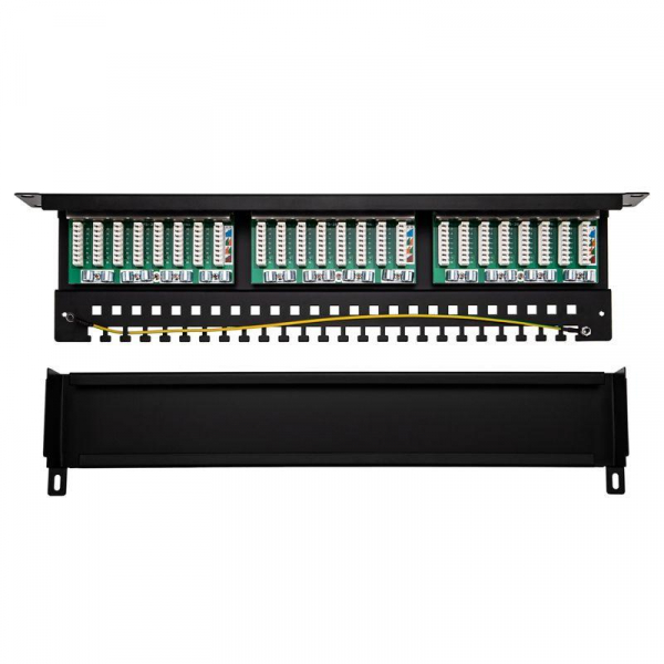 02-0041 Панель коммутационная 19дюйм 1U 24 порта F/UTP RJ-45 CAT 5e PRO Rexant 