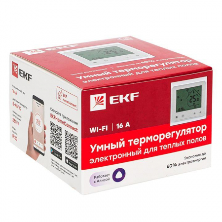 ett-4 Термостат Умный для теплых полов Wi-Fi Connect EKF 