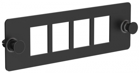 CP05-4U Планка для 4-х Keystone UTP черн. ITK 
