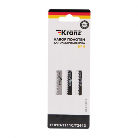 KR-92-0323 Набор полотен для электролобзика № 4 T101D/T111C/T244D 3шт Kranz 