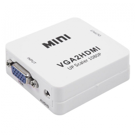 17-6930 Конвертер VGA + Стерео 3.5мм на HDMI пластик бел. Rexant 