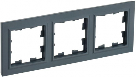 BR-M32-K53 Рамка 3-м BRITE РУ-3-БрГ графит IEK 