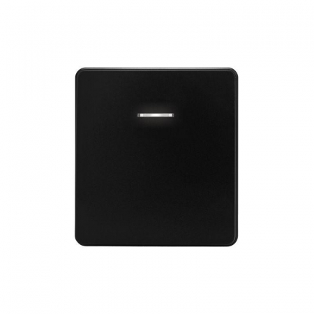 KR-78-0713-3 Выключатель 1-кл. СП ROUND MIELE 10А с подсветкой оникс Kranz 