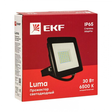 FLL-3003-30-6500 Прожектор светодиодный СДО-3003 30Вт 6500К IP65 Basic EKF 