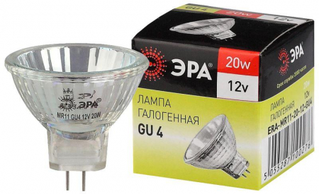 C0027361 Лампа галогенная GU4-MR11-20W-12V-30Cl ЭРА 