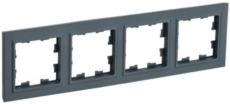 BR-M42-K53 Рамка 4-м BRITE РУ-4-БрГ графит IEK 