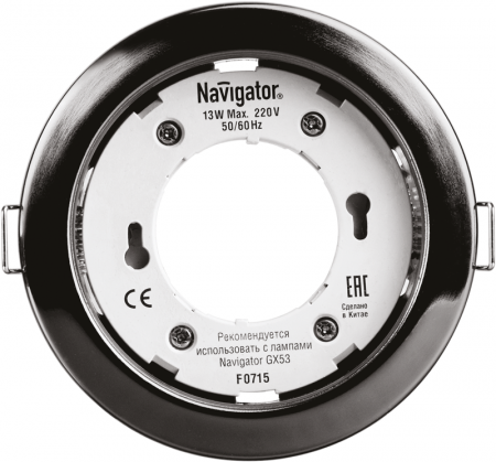 71281 Светильник точечный 71 281 NGX-R1-005-GX53 IP20 черн. хром. Navigator 