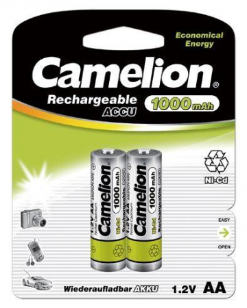 6181 Аккумулятор AA/R6 1000мА.ч NI-CD BP-2 металлик (блист.2шт) Camelion 