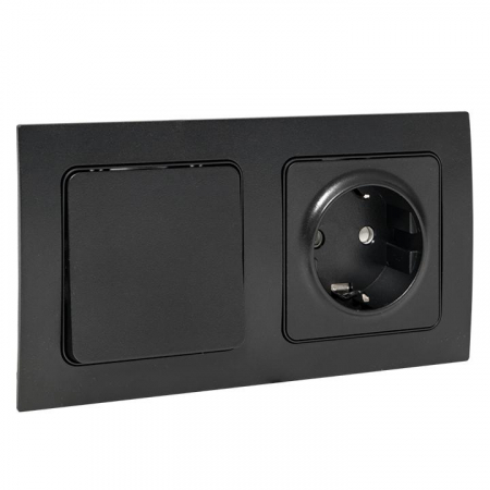 EXM-G-303-30 Рамка 2-м Стокгольм черн. PROxima EKF 