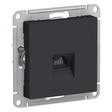 ATN001083 Розетка компьютерная 1-м AtlasDesign RJ45 кат.5E механизм карбон SE 