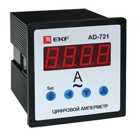 ad-721 Амперметр цифровой AD-721 1ф на панель 72х72 EKF 