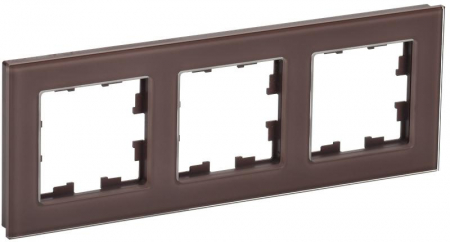 BR-M32-G-K45 Рамка 3-м BRITE РУ-3-2-БрТБ стекло темн. бронза IEK 