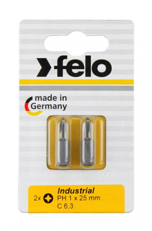 02201036 Бита крестовая Industrial PH 1х25 (блист.2шт) FELO 