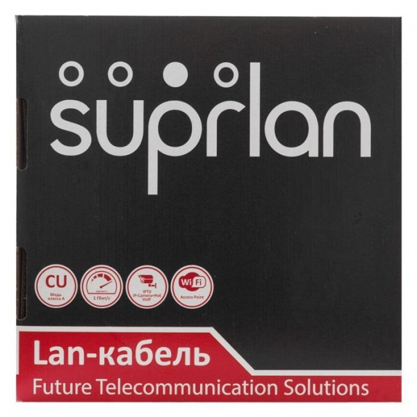 01-0311-2 Кабель витая пара U/UTP кат.5E 4х2х0.51 24AWG solid Cu PE Out. Premium 305м (м) SUPRLAN 