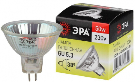 C0027365 Лампа галогенная GU5.3-JCDR (MR16) -50W-230V-Cl ЭРА 