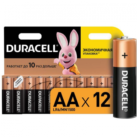 C0037388 Элемент питания алкалиновый AA/LR6/MN 1500 Basic BP-12 (блист.12шт) Duracell 