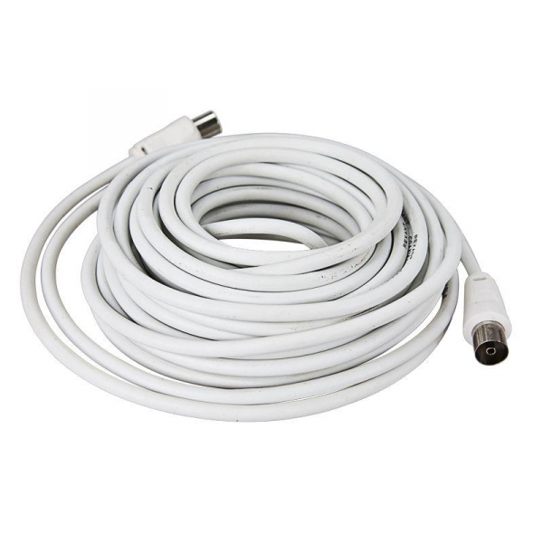 18-0008 Шнур TV Plug - TV Jack 15м бел. Rexant 