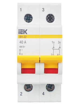 MNV10-2-040 Выключатель нагрузки (мини-рубильник) 2п 40А ВН-32 KARAT IEK 