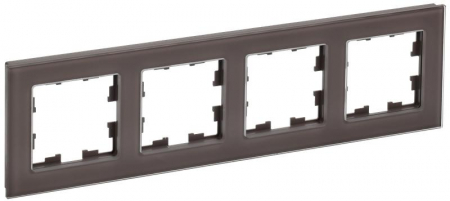 BR-M42-G-K45 Рамка 4-м BRITE РУ-4-2-БрТБ стекло темн. бронза IEK 