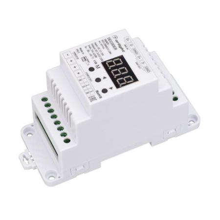 027126 Декодер SMART-K23-DMX512-DIN (12-24В 3х6А) (IP20 пластик) Arlight 