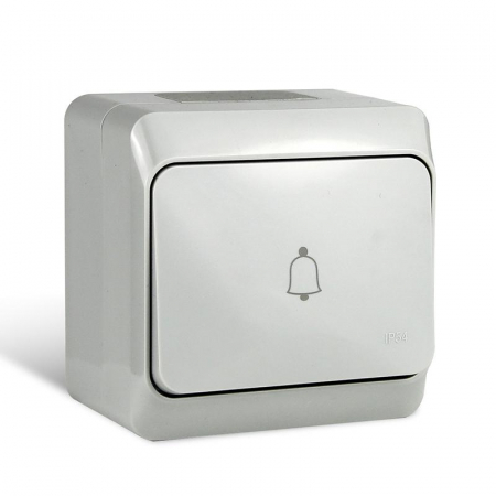 TKE-NX-DB-C06-IP54 Кнопка звонка ОП Nix 10А IP54 250В сер. TOKOV ELECTRIC 