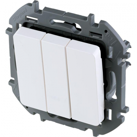 673640 Выключатель 3-кл. Inspiria 20А IP20 250В 10AX механизм бел. Leg 