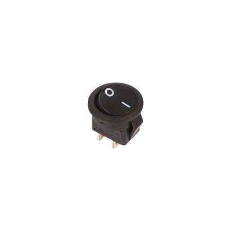 36-2510 Выключатель клавишный 250В 3А (2с) ON-OFF круглый черн. Micro (RWB-105; SC-214) Rexant 