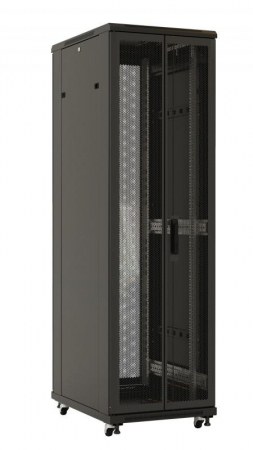392684 Шкаф напольный TTB-4281-DD-RAL9004 19дюйм 42U 2055х800х1000мм перф. двери черн. Hyperline 