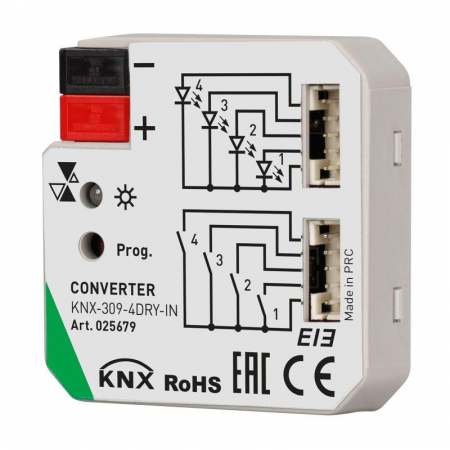 025679 Конвертер KNX-309-4DRY-IN (BUS) пластик INTELLIGENT ARLIGHT 