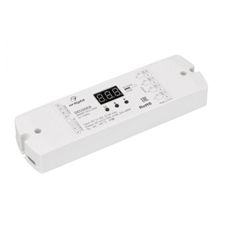 023824 Декодер SMART-K16-DMX (12-24В 4х5А) (IP20 пластик) Arlight 