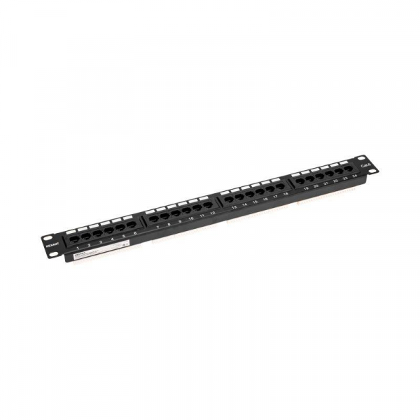 02-0234 Панель коммутационная 19дюйм 1U 24 порта UTP RJ-45 кат.6 PRO Rexant 