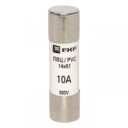 pvc-14x51-10 Вставка плавкая цилиндрическая ПВЦ 14х51 10А EKF 